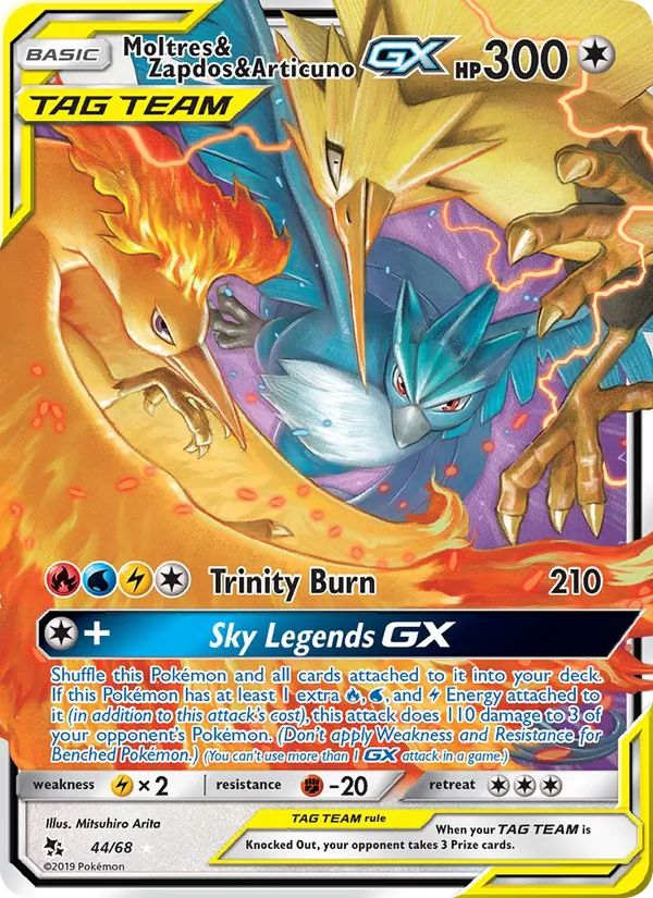 Moltres & Zapdos & Articuno GX — Destinos Ocultos 44