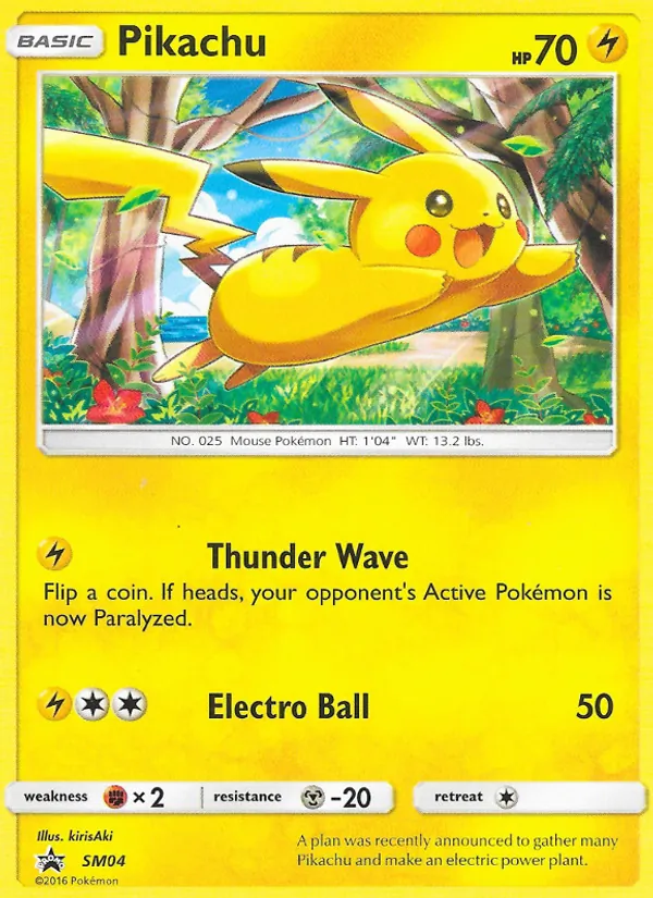 Pikachu — Sol e Lua Promos SM04