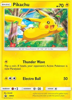 Pikachu — Sol e Lua Promos SM04