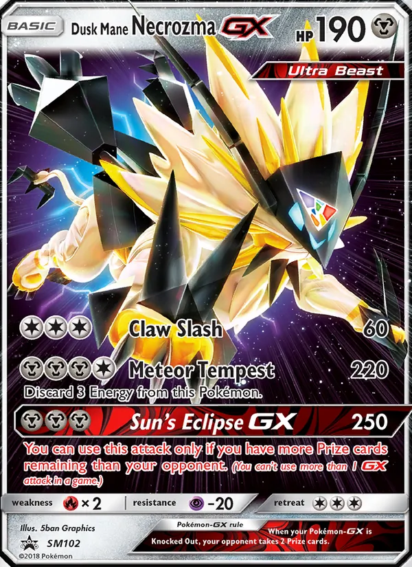 Necrozma Juba Crepúsculo GX — Sol e Lua Promos SM102