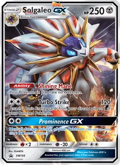 Solgaleo GX — Sol e Lua Promos SM104