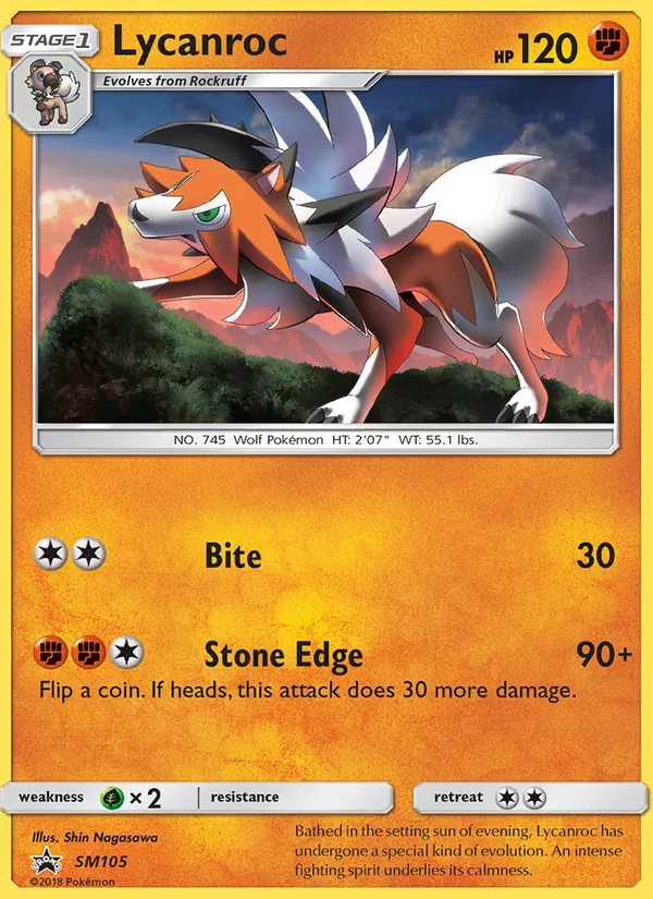 Lycanroc — Sol e Lua Promos SM105