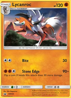 Lycanroc — Sol e Lua Promos SM105