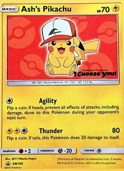 Ash's Pikachu — Sol e Lua Promos SM109