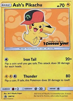 Ash's Pikachu — Sol e Lua Promos SM110
