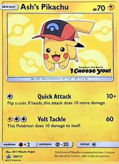 Ash's Pikachu — Sol e Lua Promos SM111