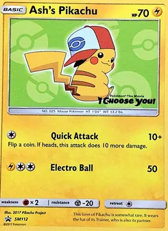 Ash's Pikachu — Sol e Lua Promos SM112