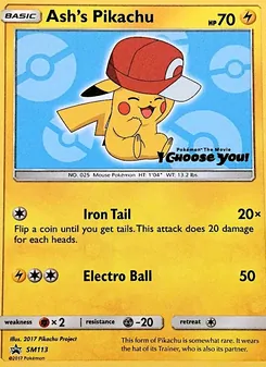 Ash's Pikachu — Sol e Lua Promos SM113