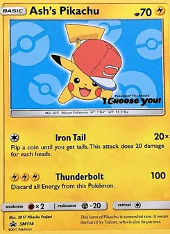 Ash's Pikachu — Sol e Lua Promos SM114