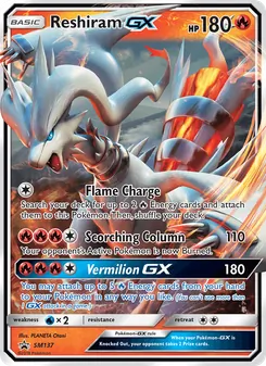 Reshiram GX — Sol e Lua Promos SM137
