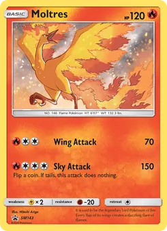 Moltres — Sol e Lua Promos SM143