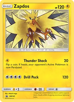 Zapdos — Sol e Lua Promos SM145