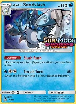 Sandslash de Alola — Sol e Lua Promos SM18