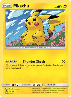 Pikachu — Sol e Lua Promos SM206