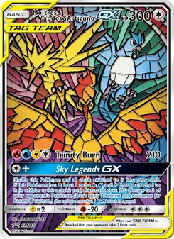Moltres, Zapdos e Articuno GX — Sol e Lua Promos SM210