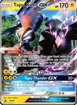Tapu Koko GX — Sol e Lua Promos SM50