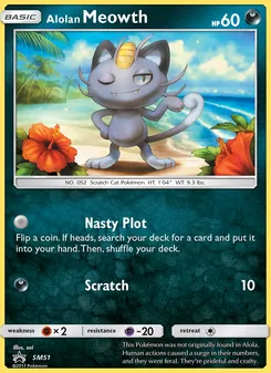 Meowth de Alola — Sol e Lua Promos SM51