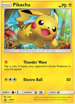 Pikachu — Sol e Lua Promos SM76