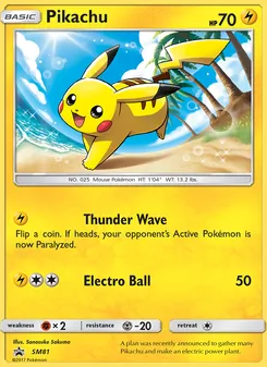 Pikachu — Sol e Lua Promos SM81