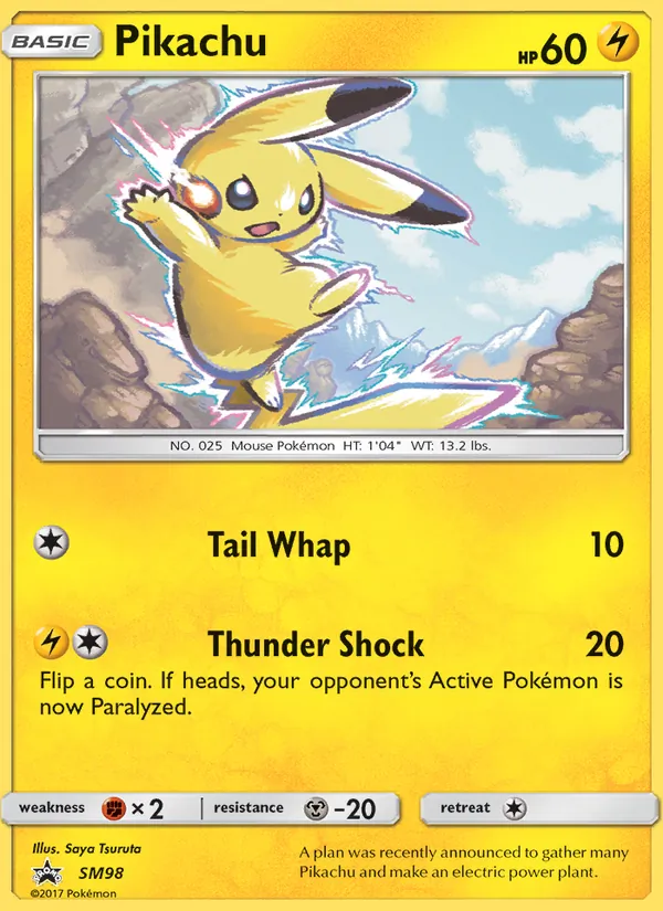 Pikachu — Sol e Lua Promos SM98