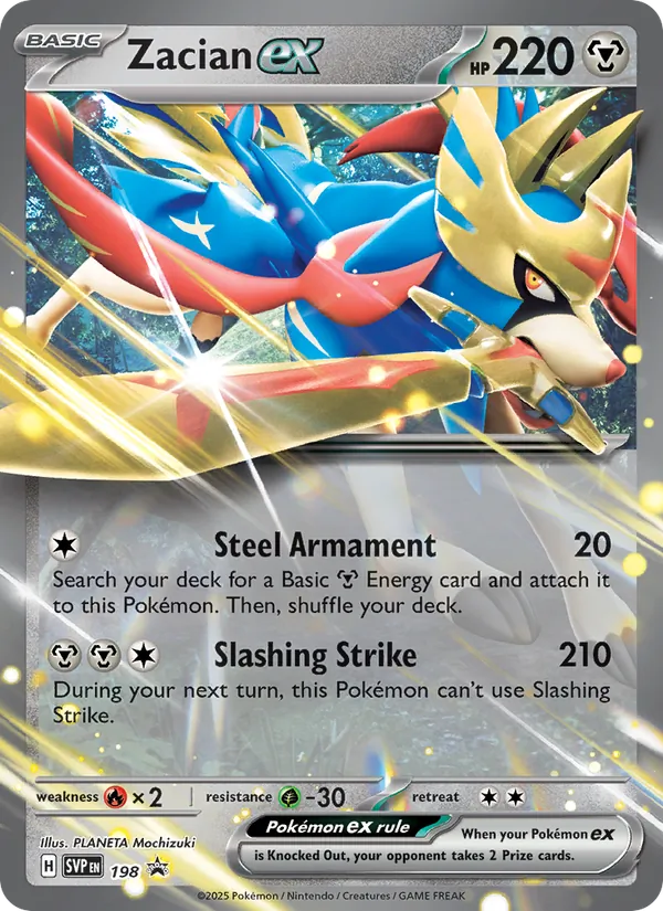 Zacian ex — SVP Black Star Promos 198