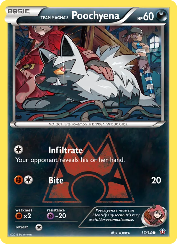 Poochyena da Equipe Magma — Crise Dupla 17