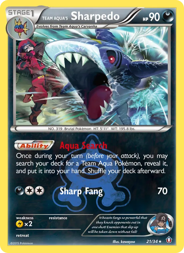Sharpedo da Equipe Aqua — Crise Dupla 21