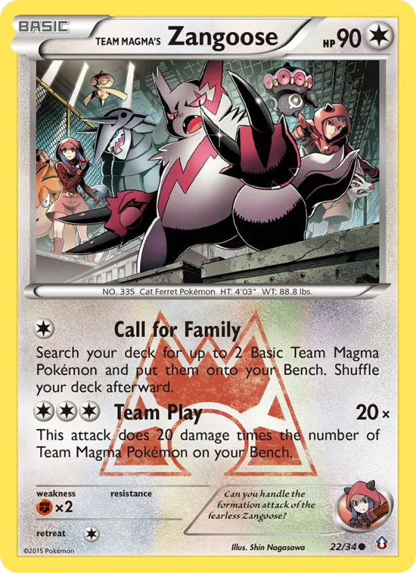 Zangoose da Equipe Magma — Crise Dupla 22