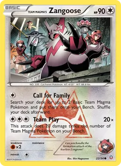 Zangoose da Equipe Magma — Crise Dupla 22