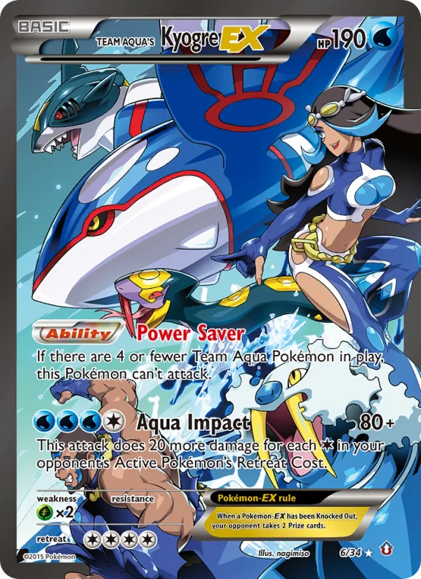 Kyogre-EX da Equipe Aqua — Crise Dupla 6