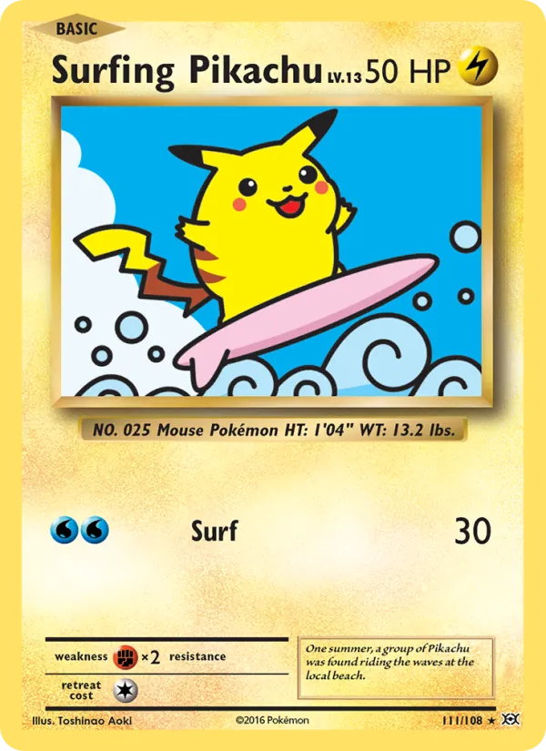 Pikachu Surfista — Evoluções 111