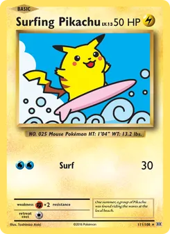 Pikachu Surfista — Evoluções 111