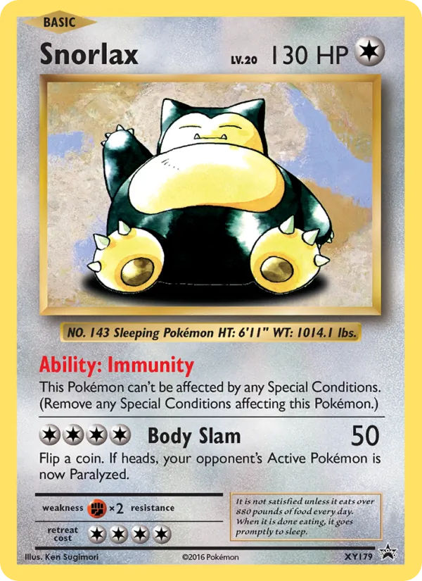 Snorlax — XY Black Star Promos XY179