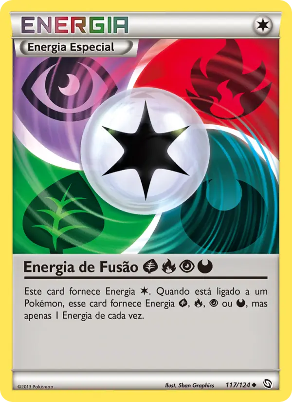 Energia de Fusão Grass Fire Psychic Darkness — Dragões Enaltecidos 117