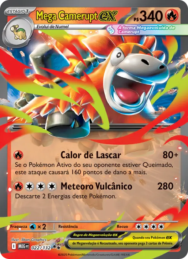Mega Camerupt ex — Megaevolução 022