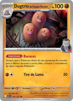 Dugtrio da Equipe Rocket — Heróis Excelsos 101