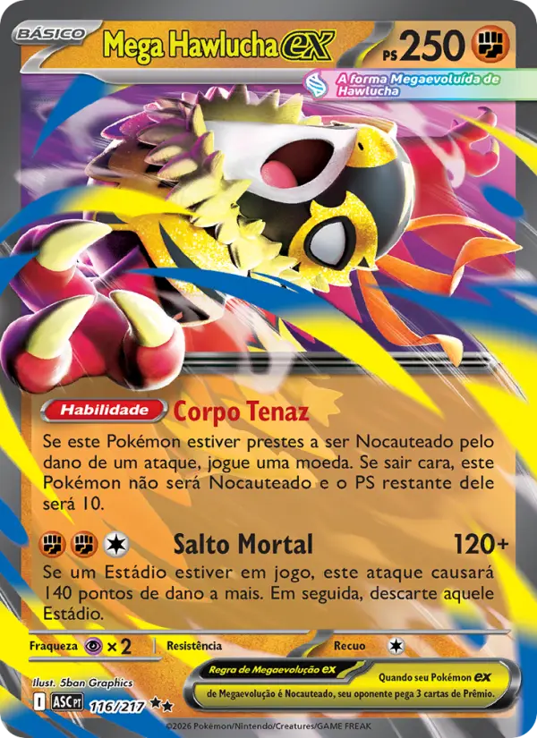 Mega Hawlucha ex — Heróis Excelsos 116