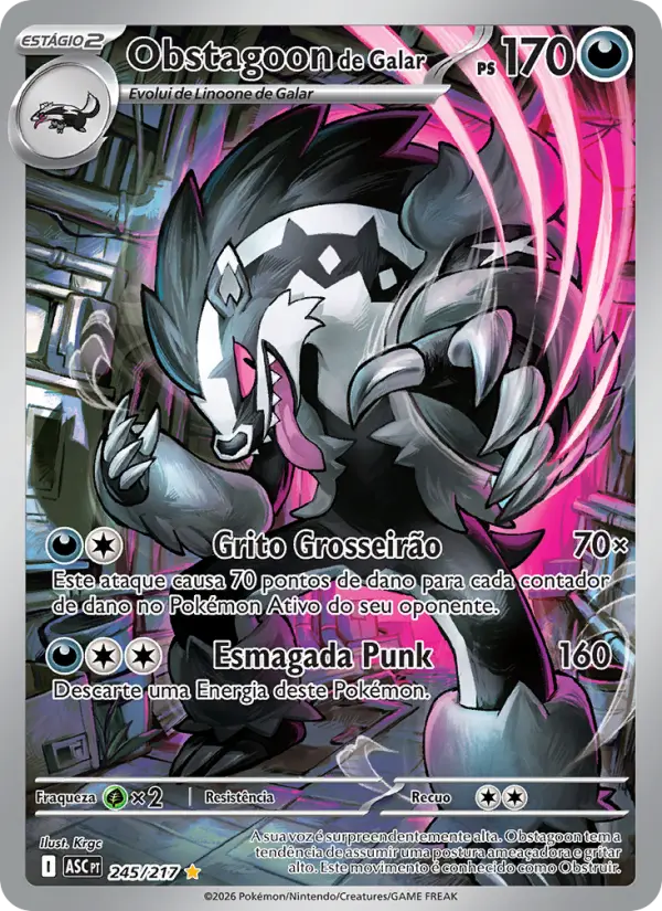 Obstagoon de Galar — Heróis Excelsos 245