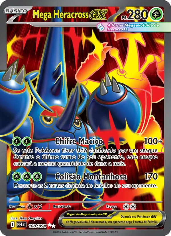 Mega Heracross ex — Fogo Fantasmagórico 108