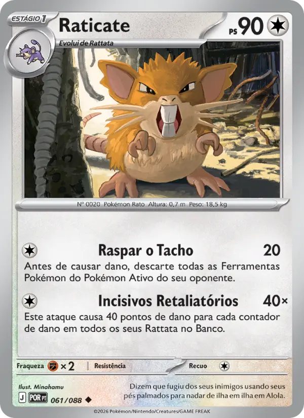 Raticate — Equilíbrio Perfeito 061