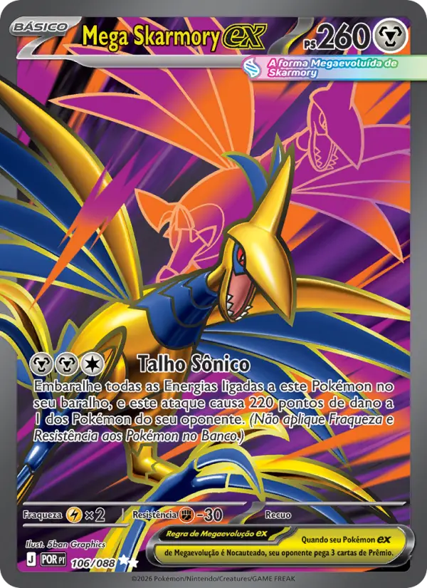 Mega Skarmory ex — Equilíbrio Perfeito 106