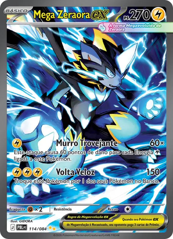 Mega Zeraora ex — Escuridão Absoluta 114
