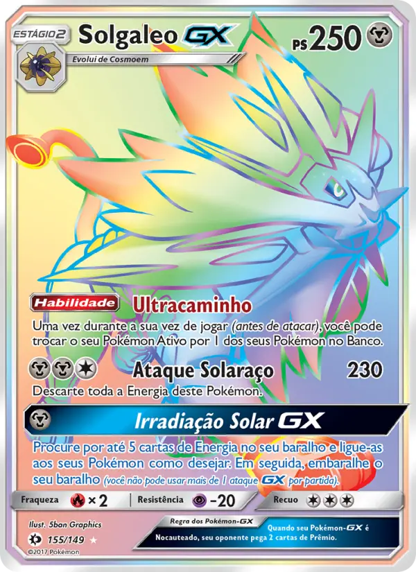 Solgaleo GX — Sol e Lua 155