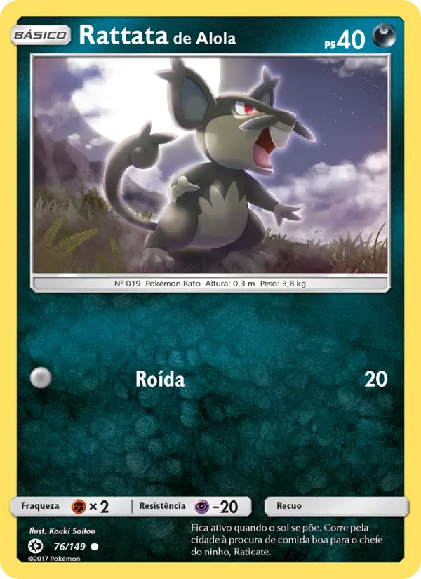 Rattata de Alola — Sol e Lua 76