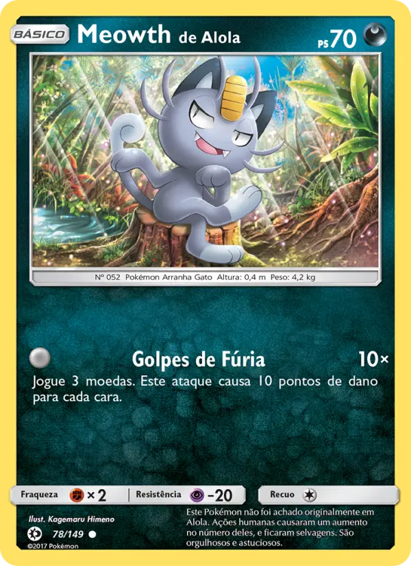 Meowth de Alola — Sol e Lua 78