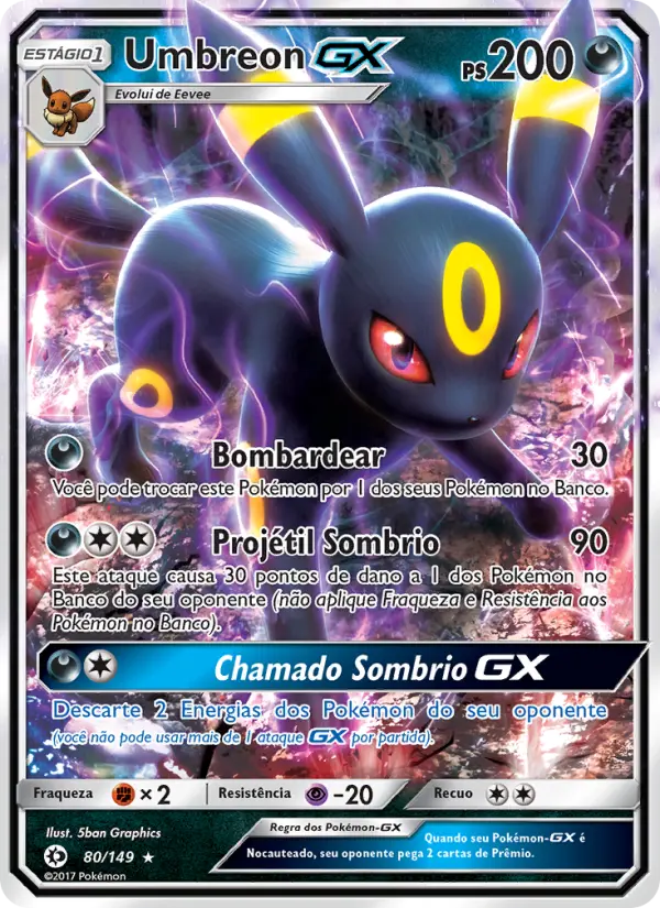 Umbreon GX — Sol e Lua 80