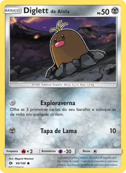Diglett de Alola — Sol e Lua 86