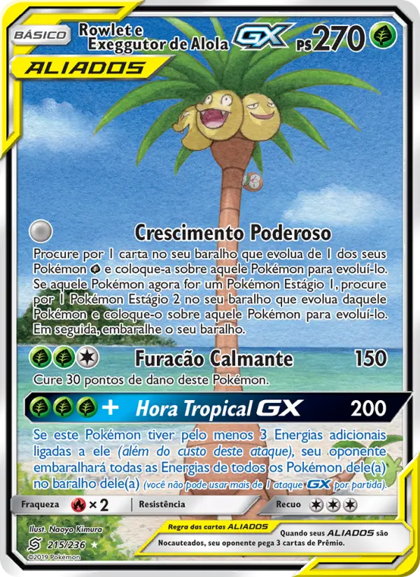Rowlet e Exeggutor de Alola GX — Sintonia Mental  215