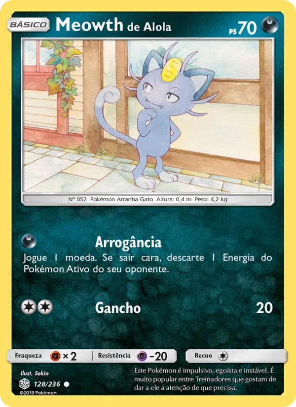Meowth de Alola — Eclipse Cósmico 128