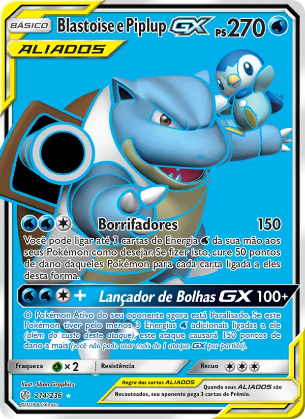 Blastoise e Piplup GX — Eclipse Cósmico 214